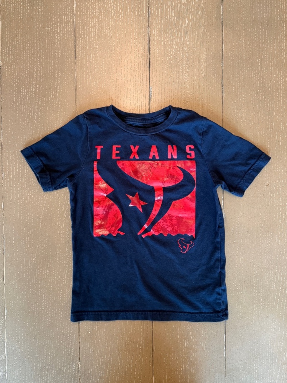 NFL Houston Texans Youth Boys (M) • Short-Sleeve “Navy Liquid Camo” Texans Shirt